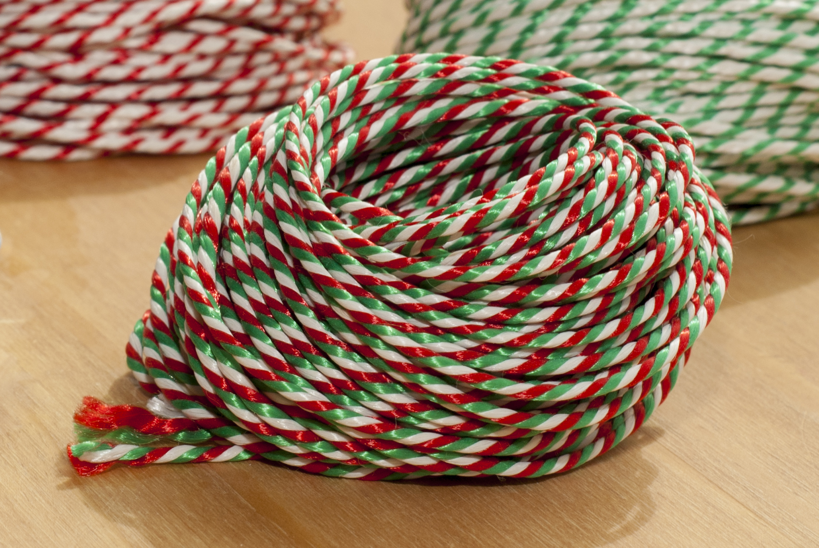 Santa Claus Christmas 'Jingle Bell' Candy Stripe, Twine / String